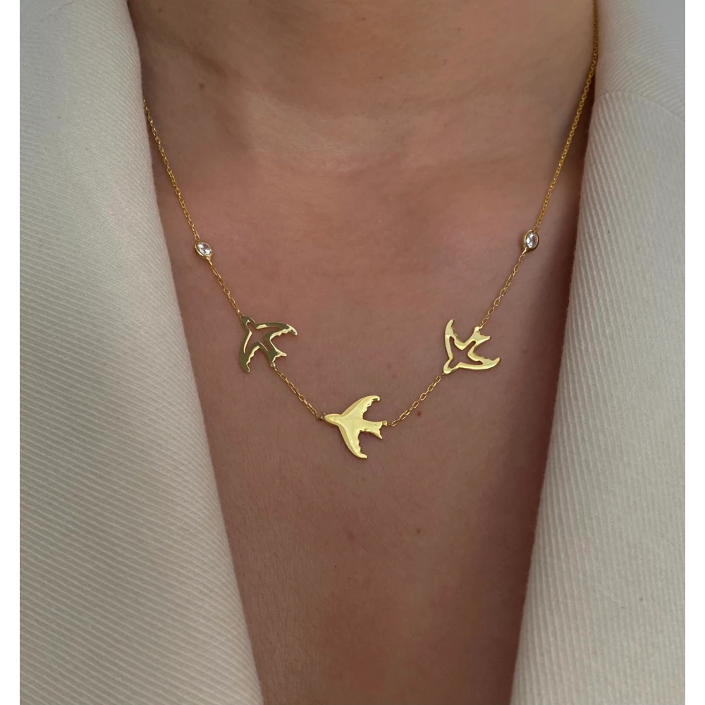 925 Ayar Gümüş Martı Kolye