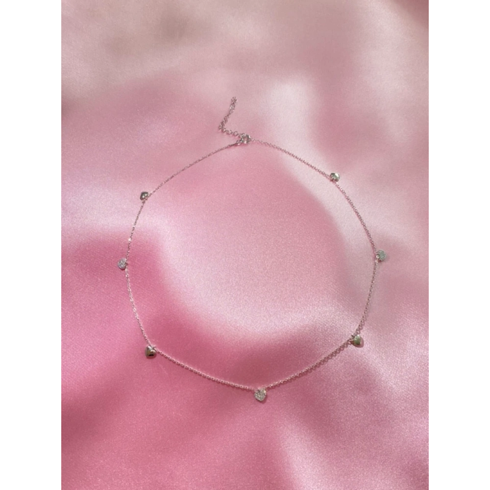 925 Ayar Gümüş Mini Kalpli Kolye