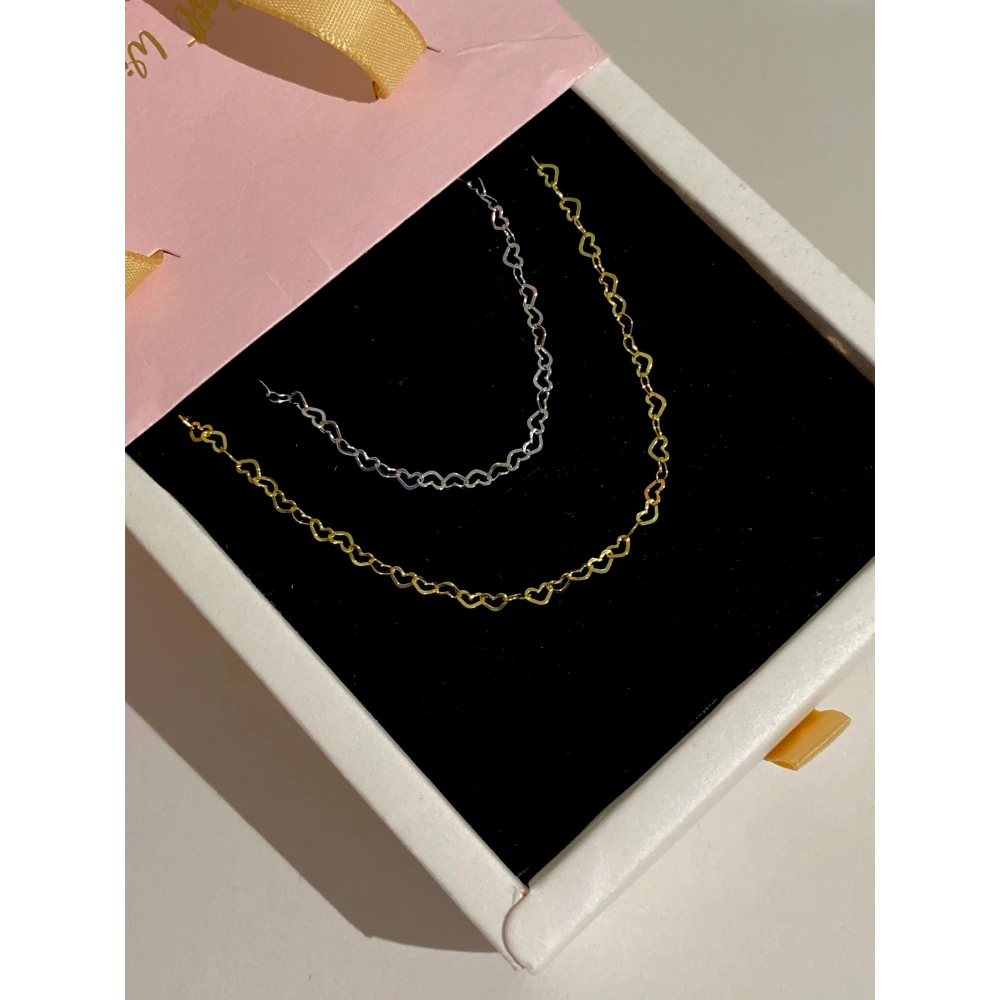 925 Ayar Gümüş Minimal Kalp Choker & Kolye