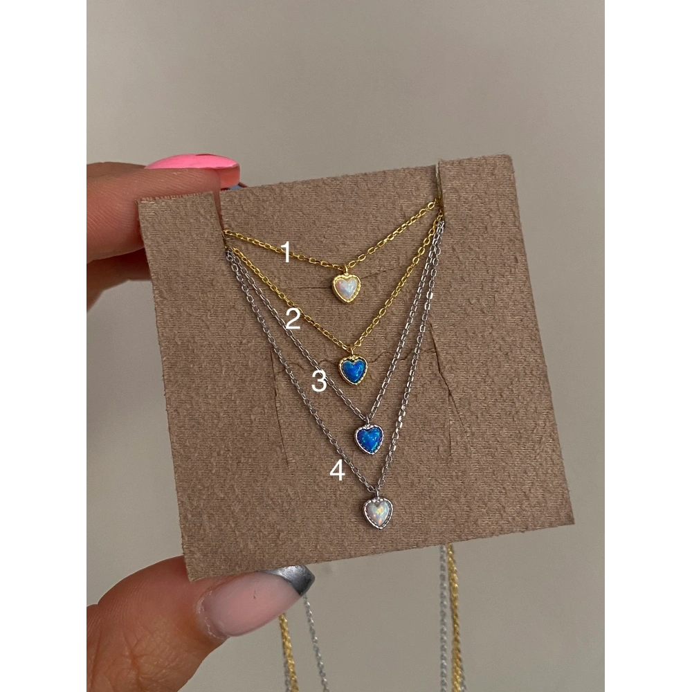 925 Ayar Gümüş Minimal Kalp Kolyeler