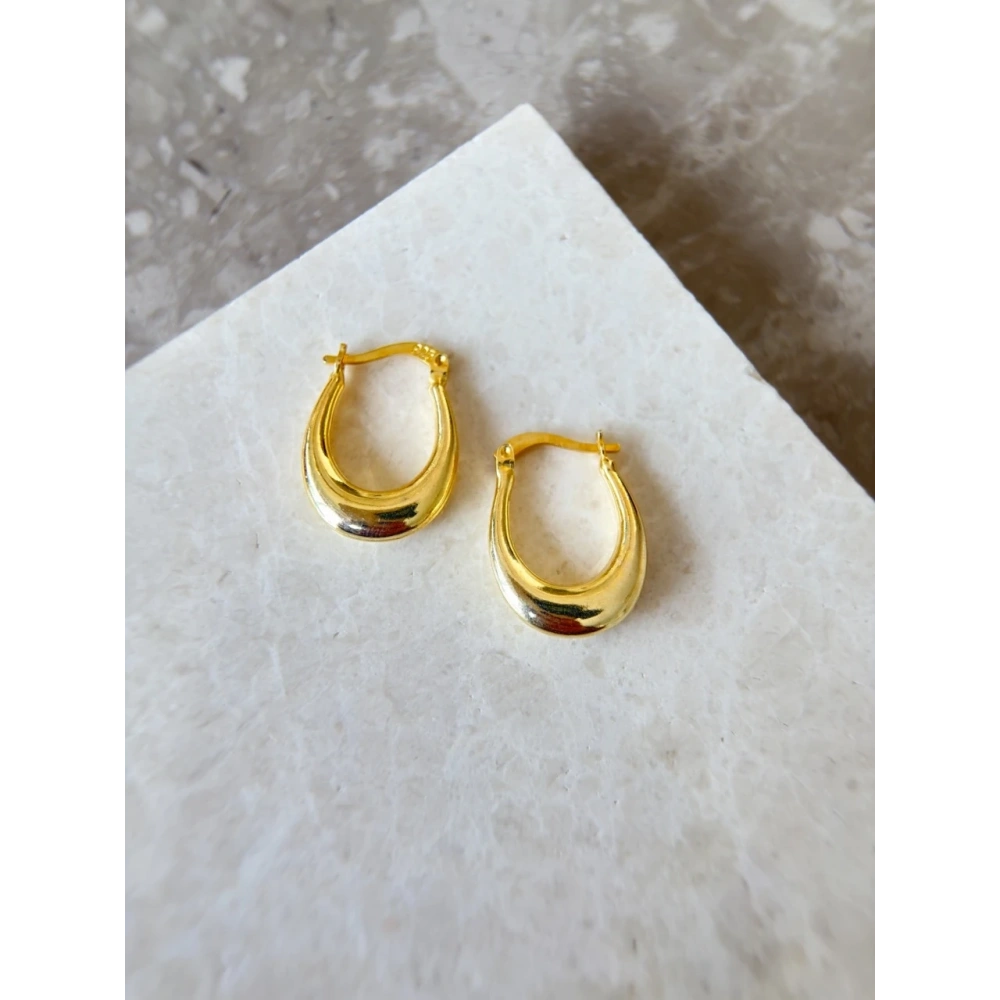 925 Ayar Gümüş Oval Küpe