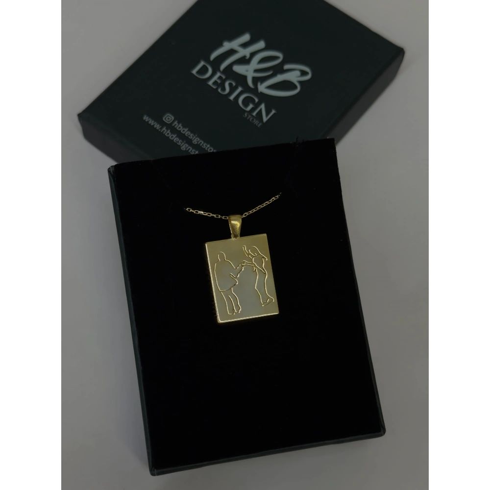 925 Ayar Gümüş Portre Kolye