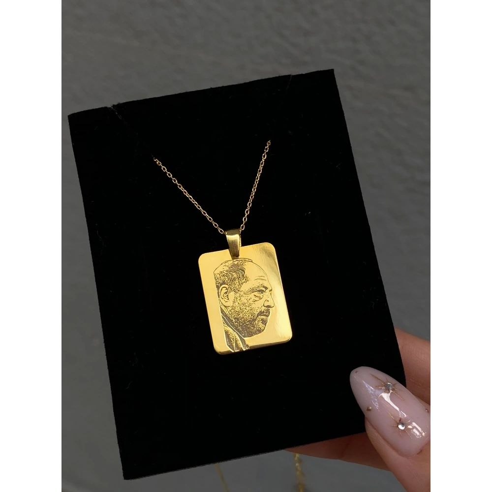 925 Ayar Gümüş Portre Kolye