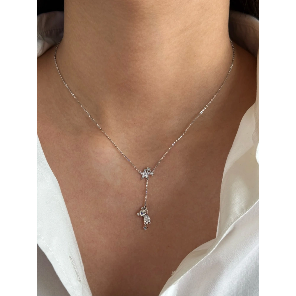 925 Ayar Gümüş Silver Ayıcık Kolye