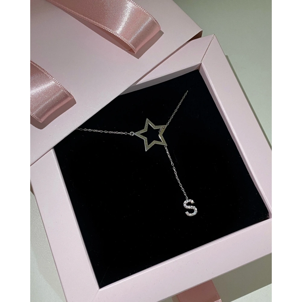 925 Ayar Gümüş Silver Harf Kolye