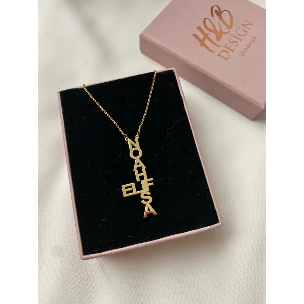 925 Ayar Gümüş T isim Kolye