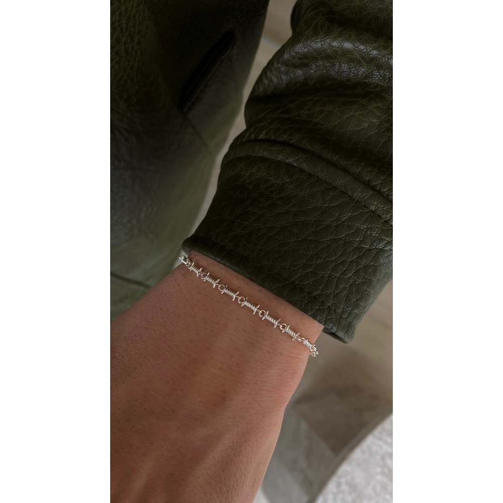 925 Ayar Gümüş Unisex Fence Bileklik