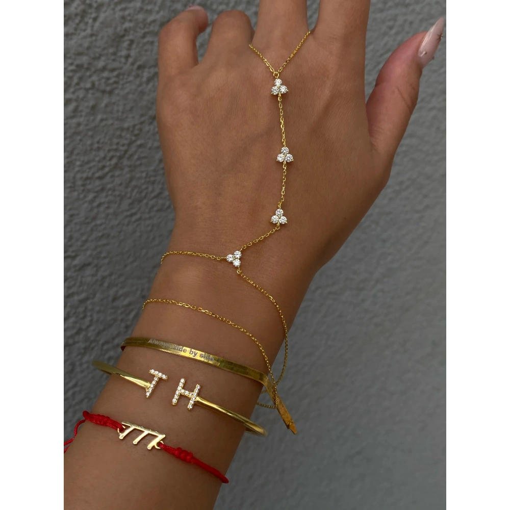 925 Ayar Gümüş Yonca Detay Şahmeran