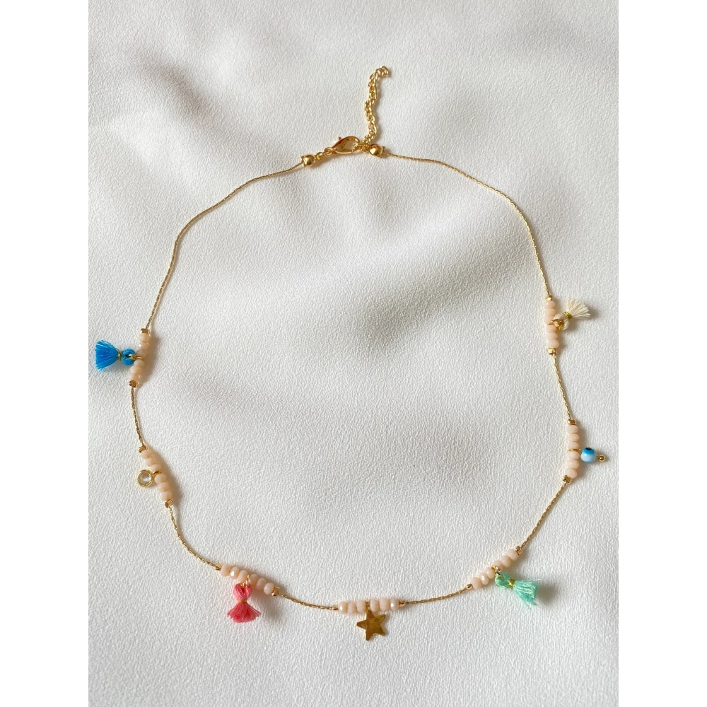 Açık Pembe Mini Kolye