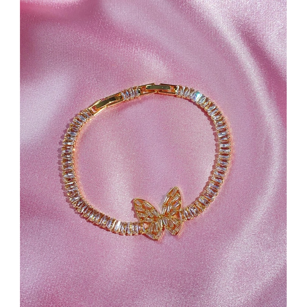 Baget Taşlı Kelebek Bileklik