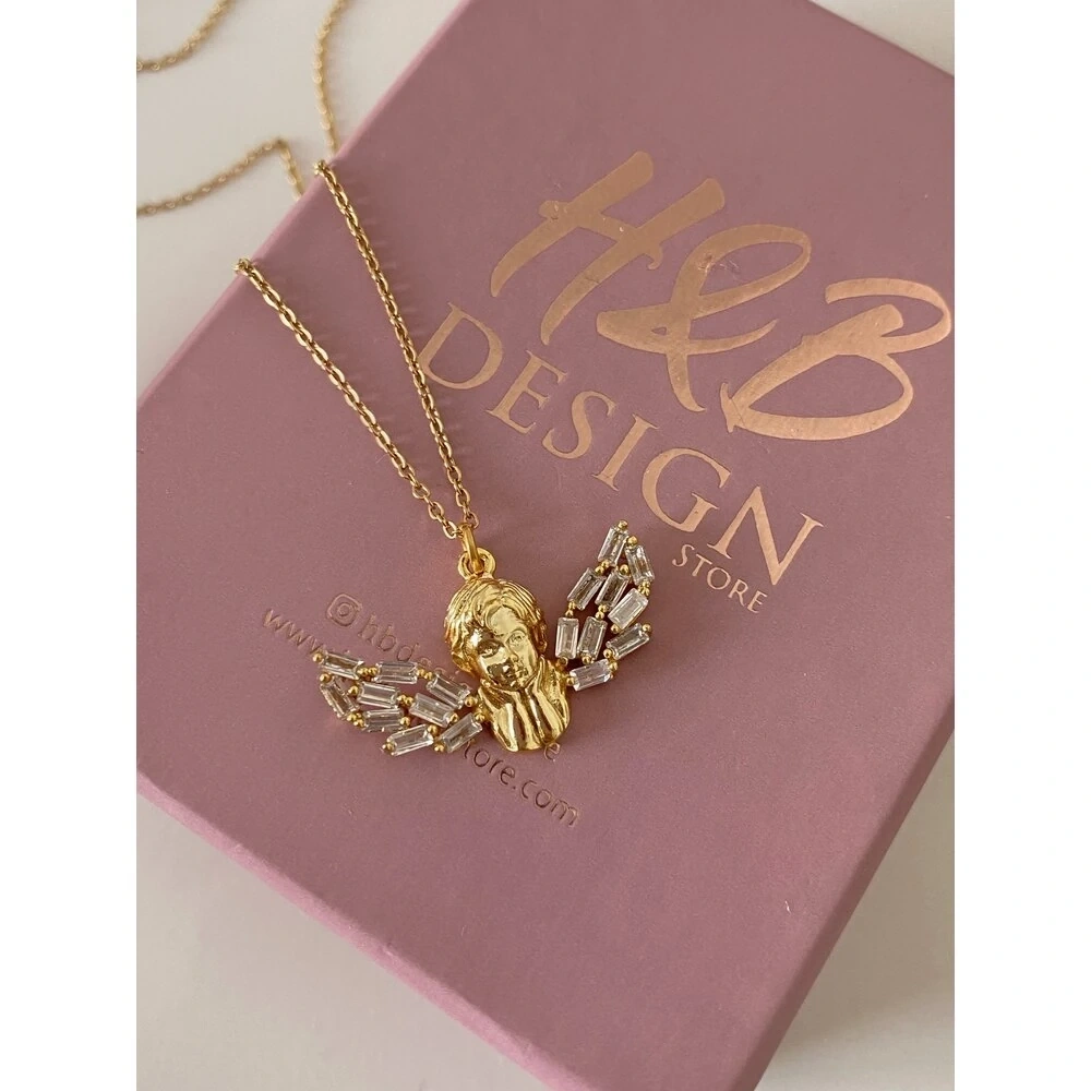 Baget Taşlı Melek Kolye