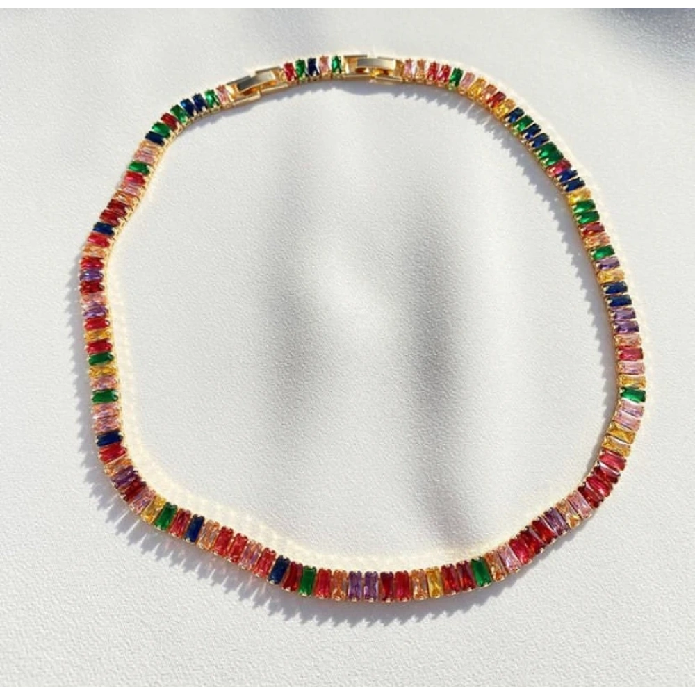 Baget Taşlı tasma Kolye