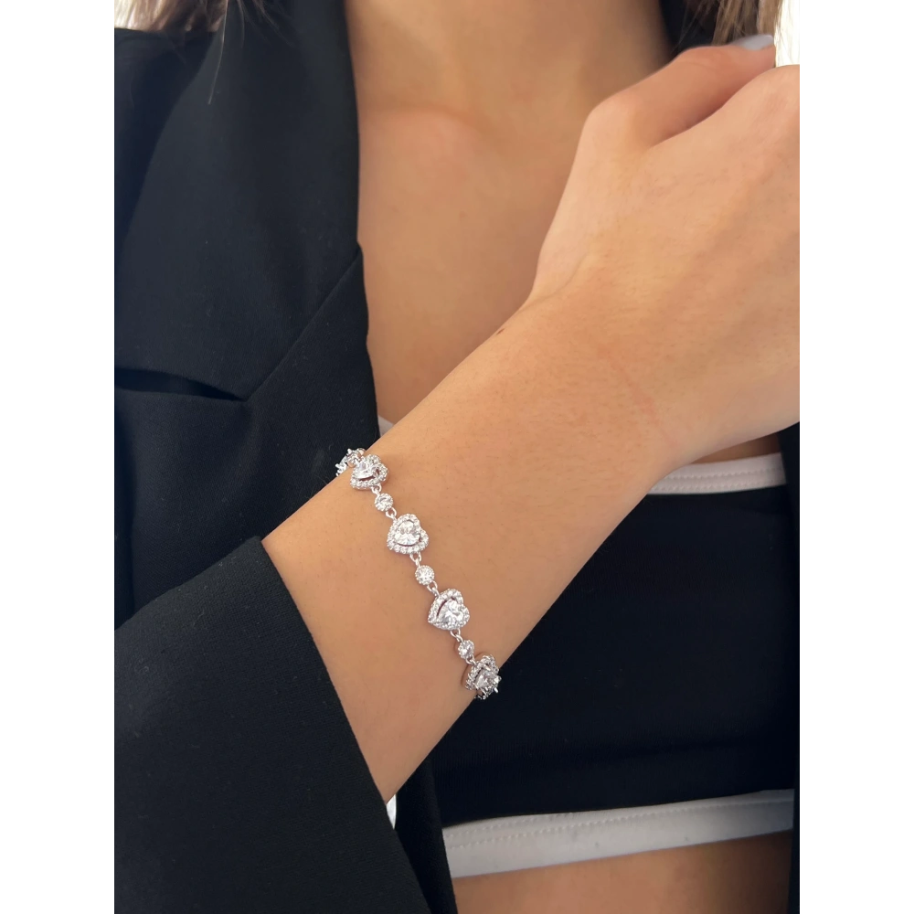 Beyaz Kalpli Suyolu Bileklik