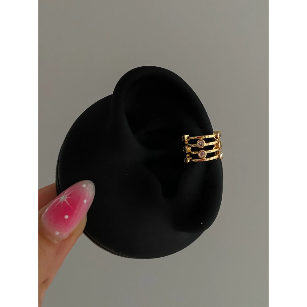 Beyaz Taşlı Earcuff