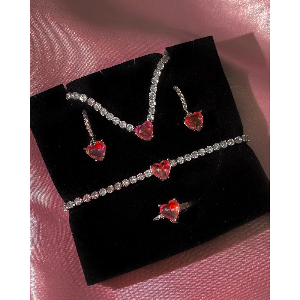 Bordo Hologramlı Suyolu Set