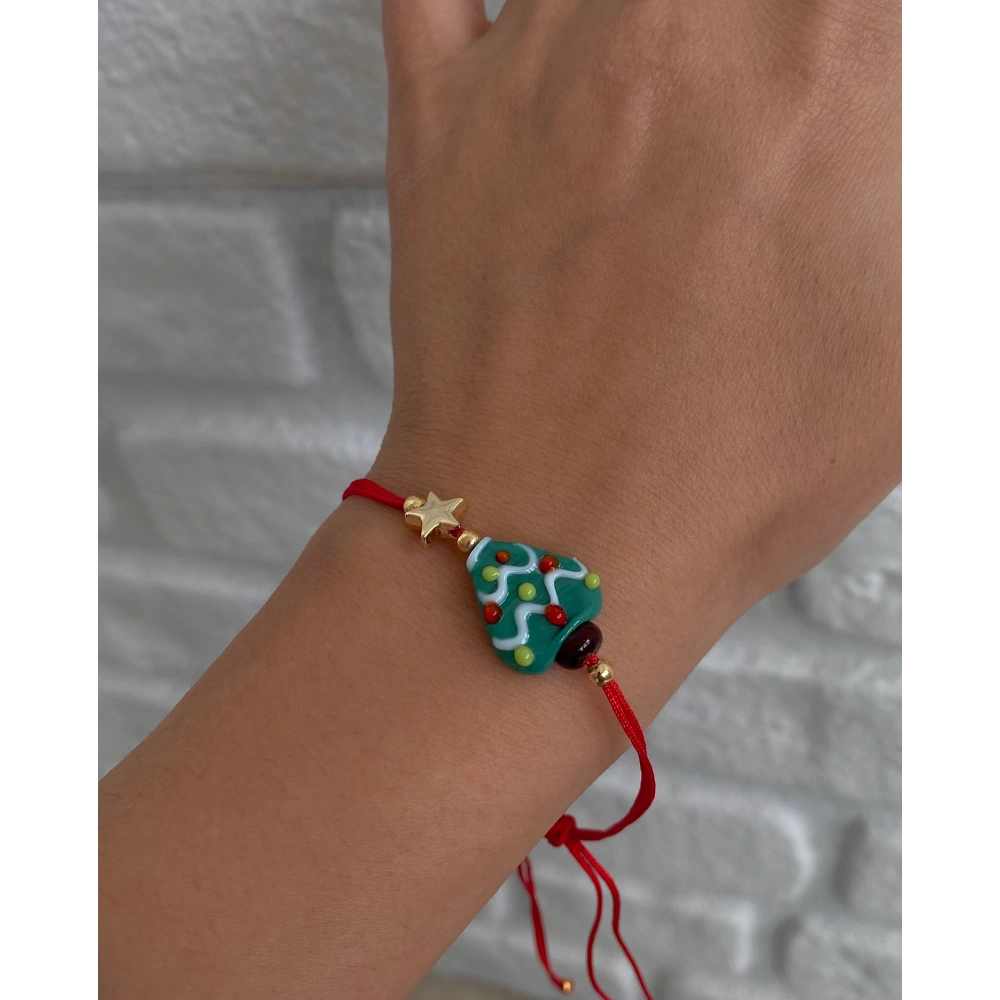 Çam Ağacı Murano Yılbaşı Bilekliği