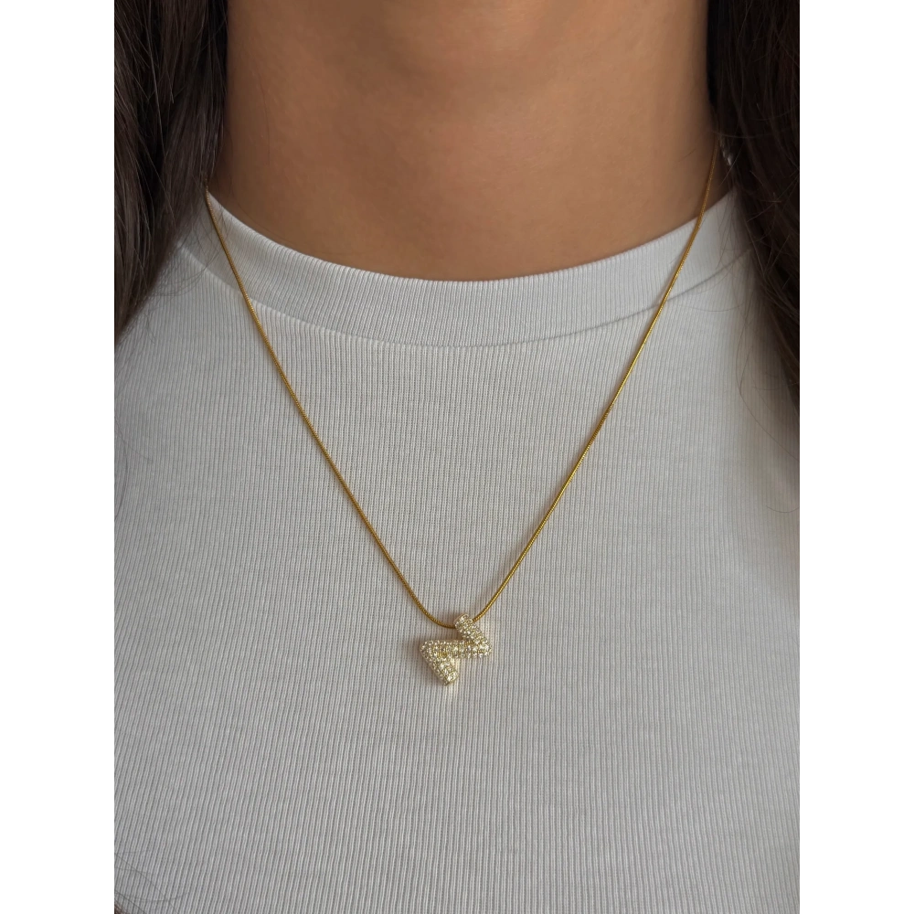 Çelik 3 Boyutlu Z Harfli Kolye