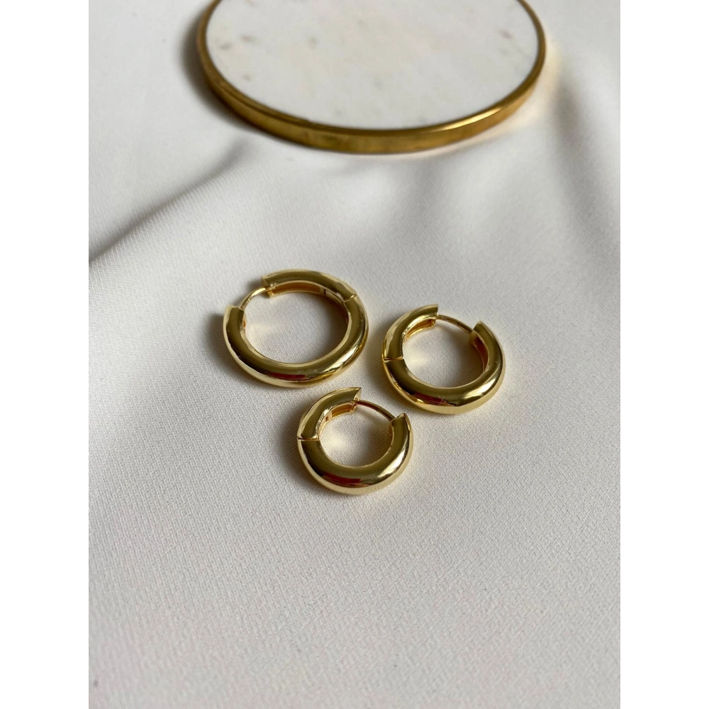 Çelik 3 lü Halka Küpe Seti