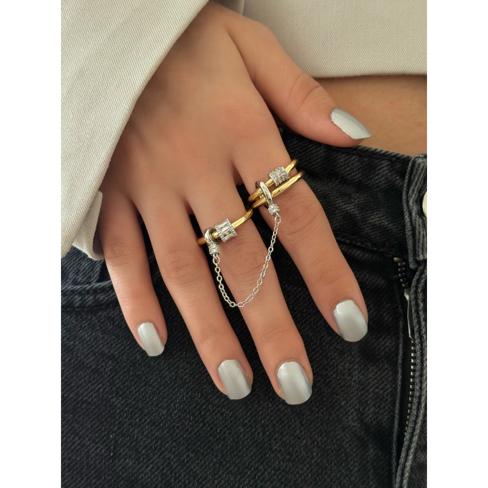 Çelik 3 Lü Tasarım Yüzük