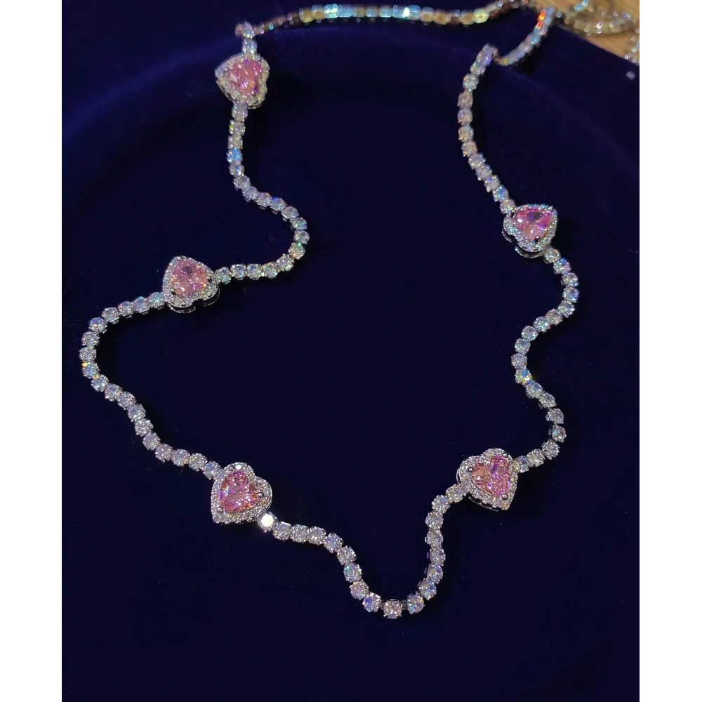 Çelik 5 Kalpli Su Yolu Kolye