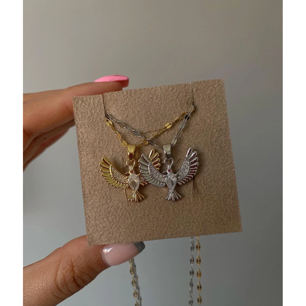 Çelik Anka Kuşu Kolye