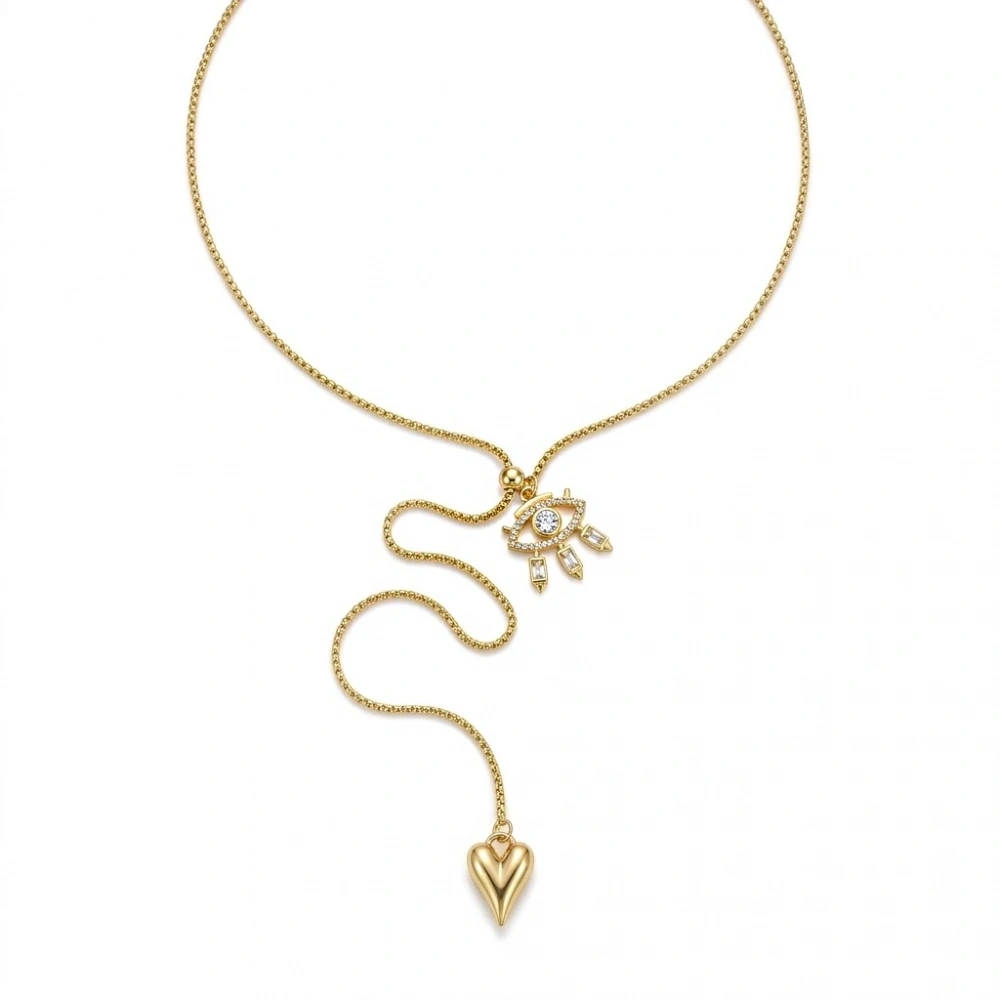 Çelik Asansörlü Göz Detay Kolye