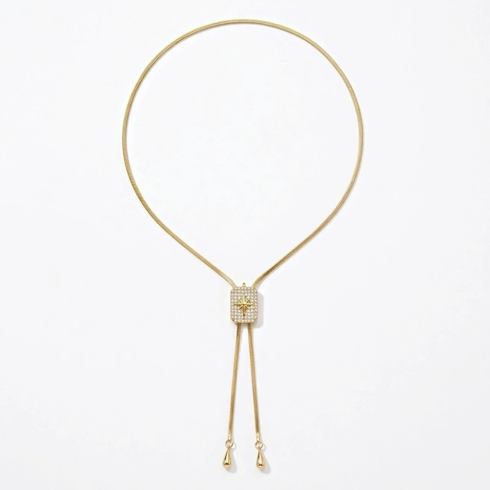 Çelik Asansörlü Kutup Yıldızlı Kolye