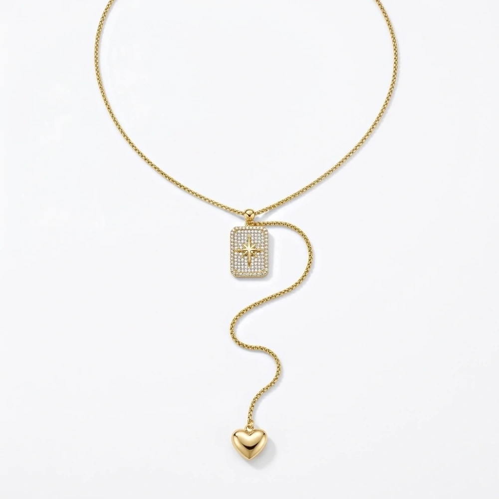 Çelik Asansörlü Yıldızlı Plaka Kolye