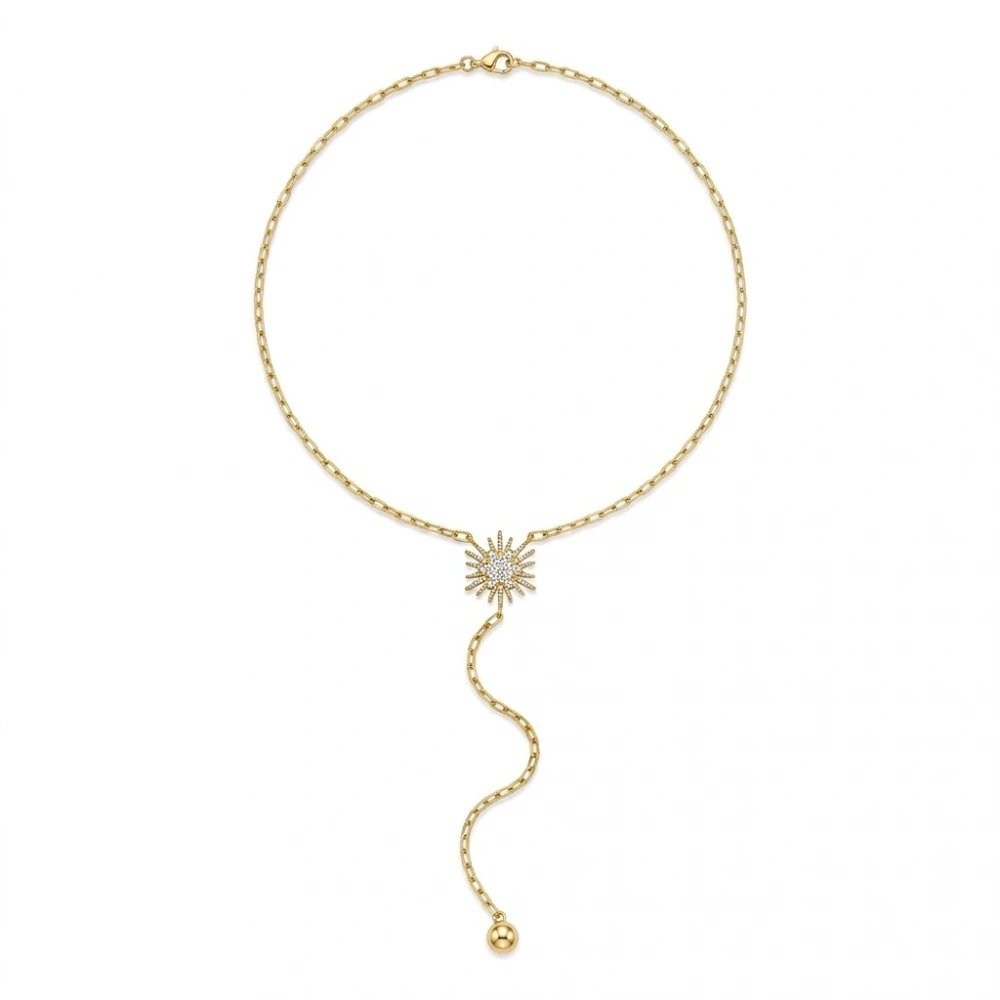 Çelik Ataç Zincirli Y Kolye