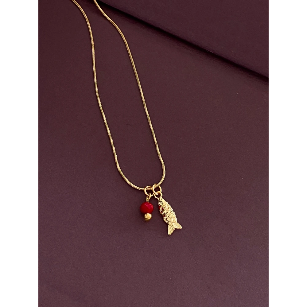 Çelik Balık Detay Şans Kolye