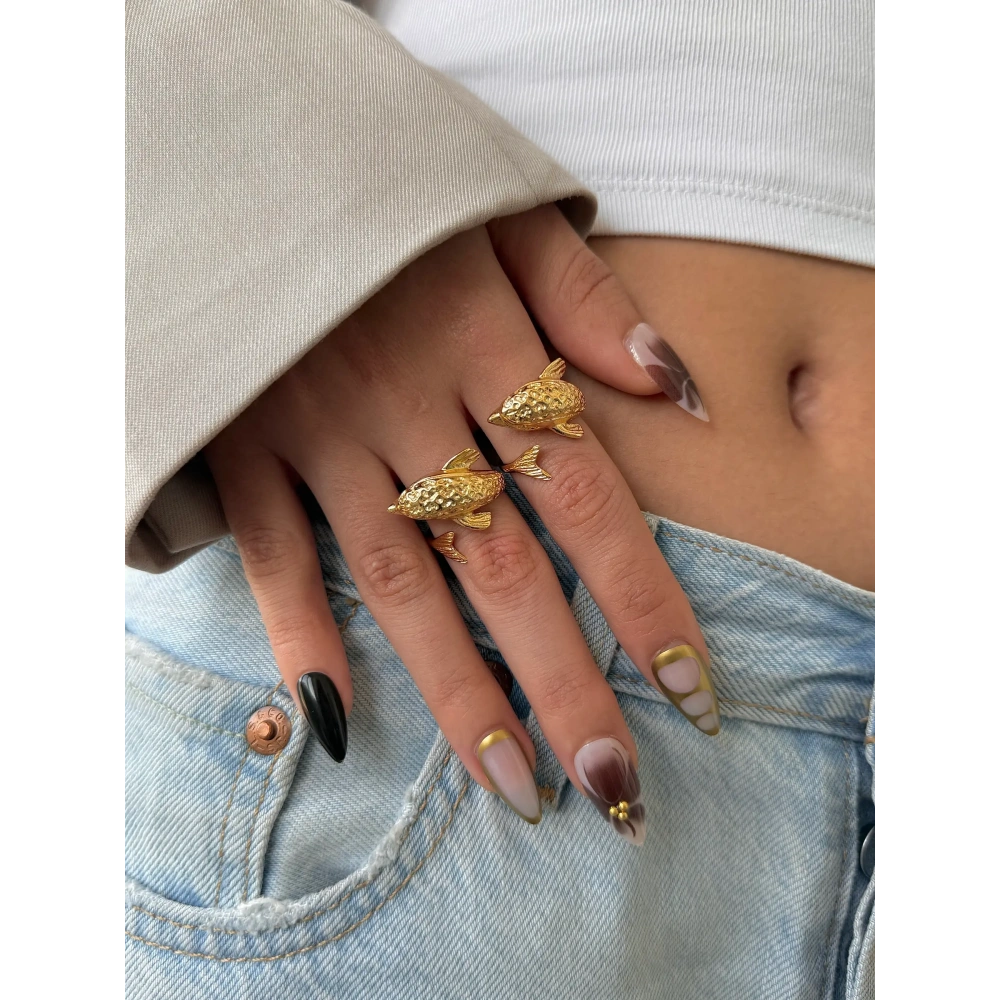 Çelik Balık Yüzük