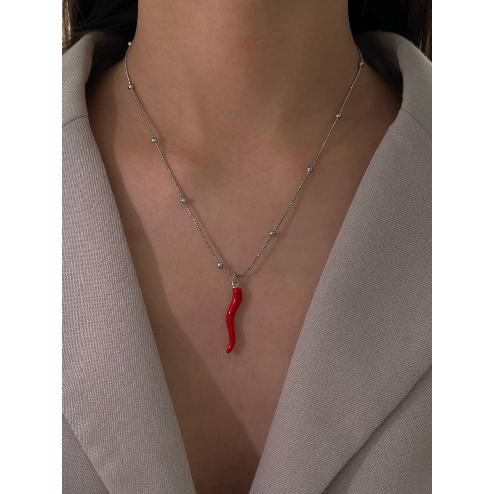 Çelik Biber Detay Kolye