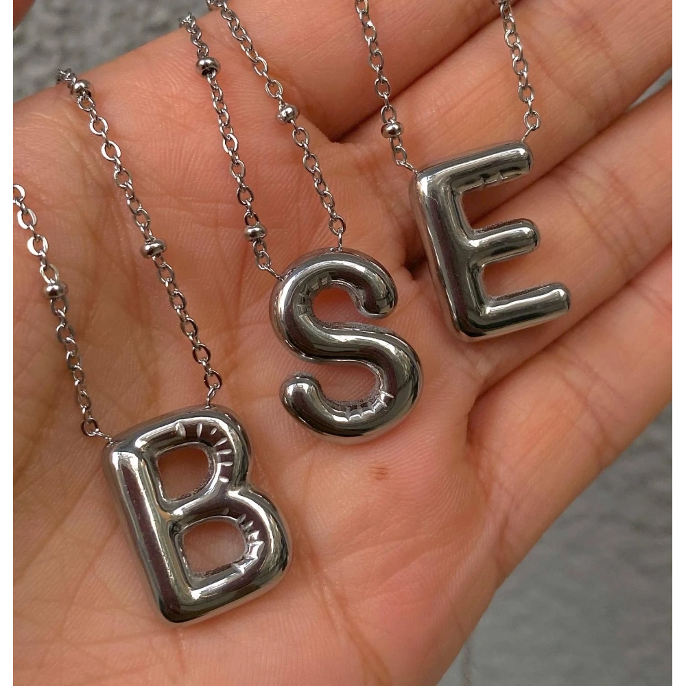 Çelik Bombeli Harf Kolye