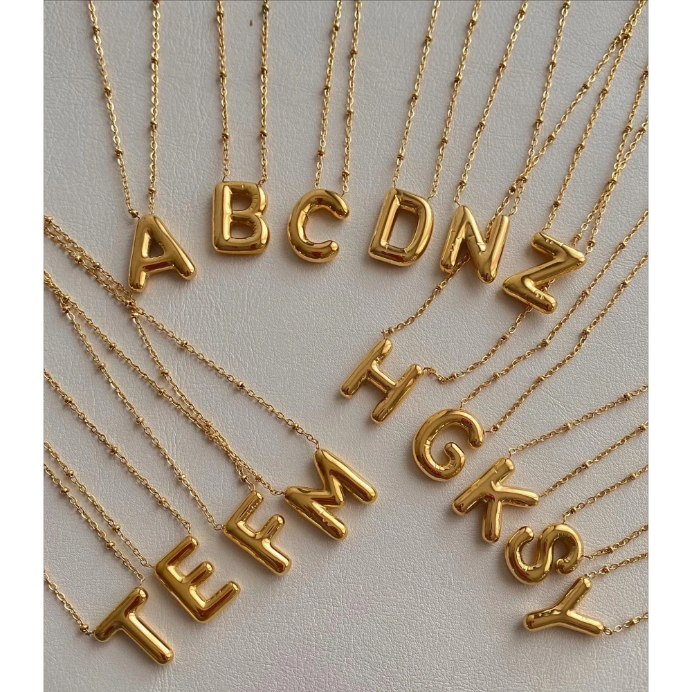 Çelik Bombeli Harf Kolye