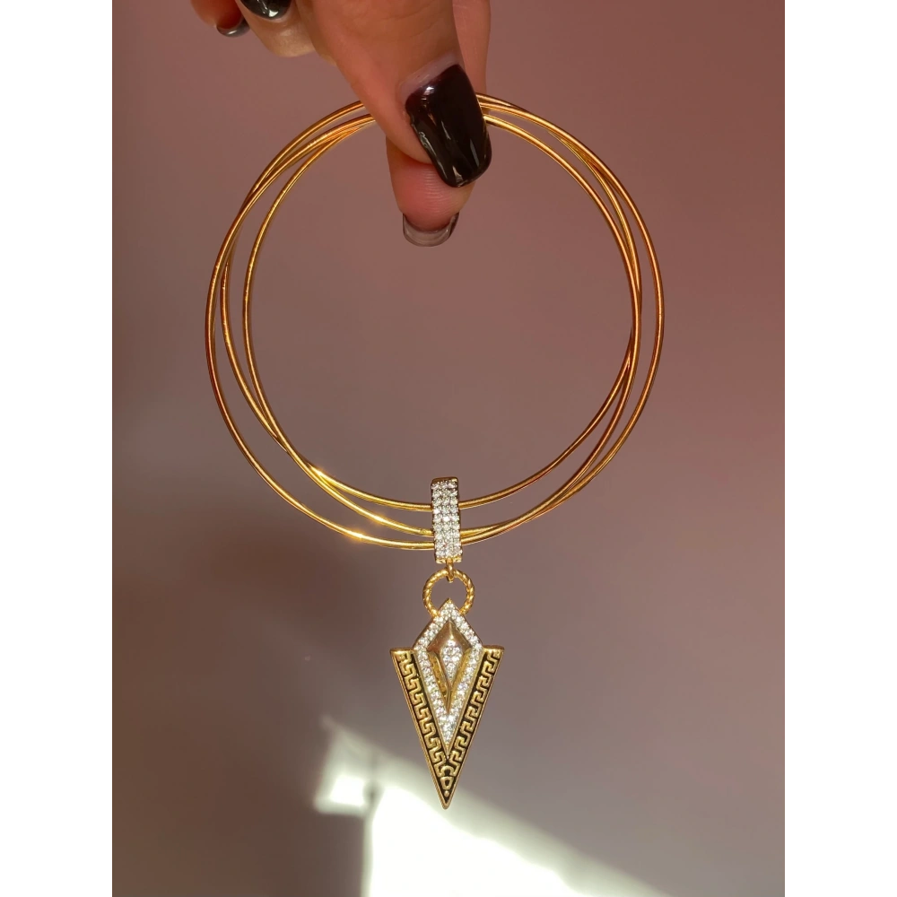 Çelik Charm Detay Ajda Bilezik