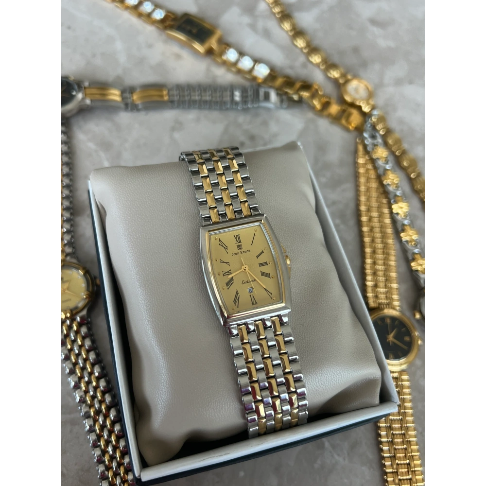 Çelik Çift Renk Vintage Saat