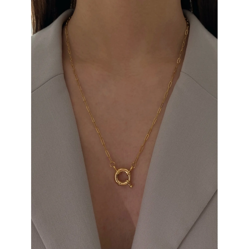 Çelik Gemici Klipsli Kolye