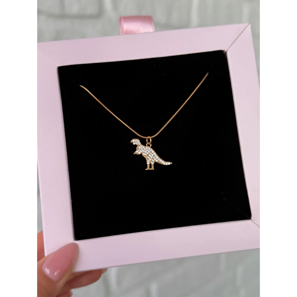 Çelik Gold Dinazor Kolye