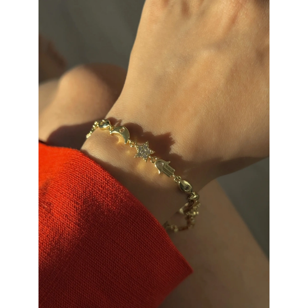 Çelik Gold Manifest Bileklik