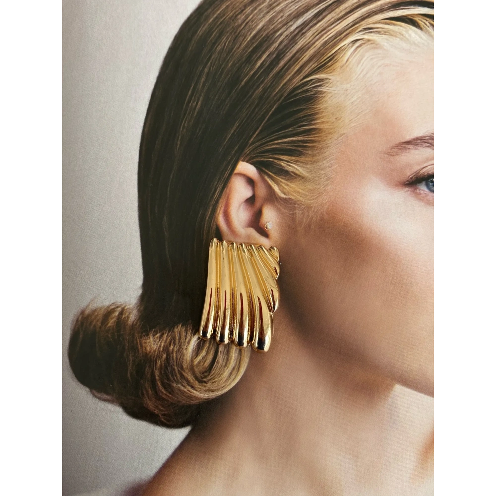 Çelik Gold Plaka Küpe