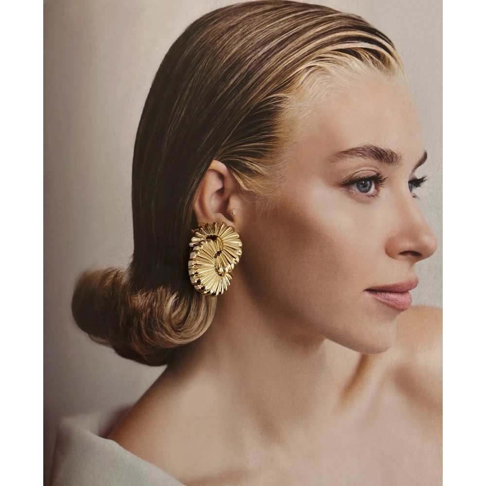 Çelik Gold Sarmal Küpe