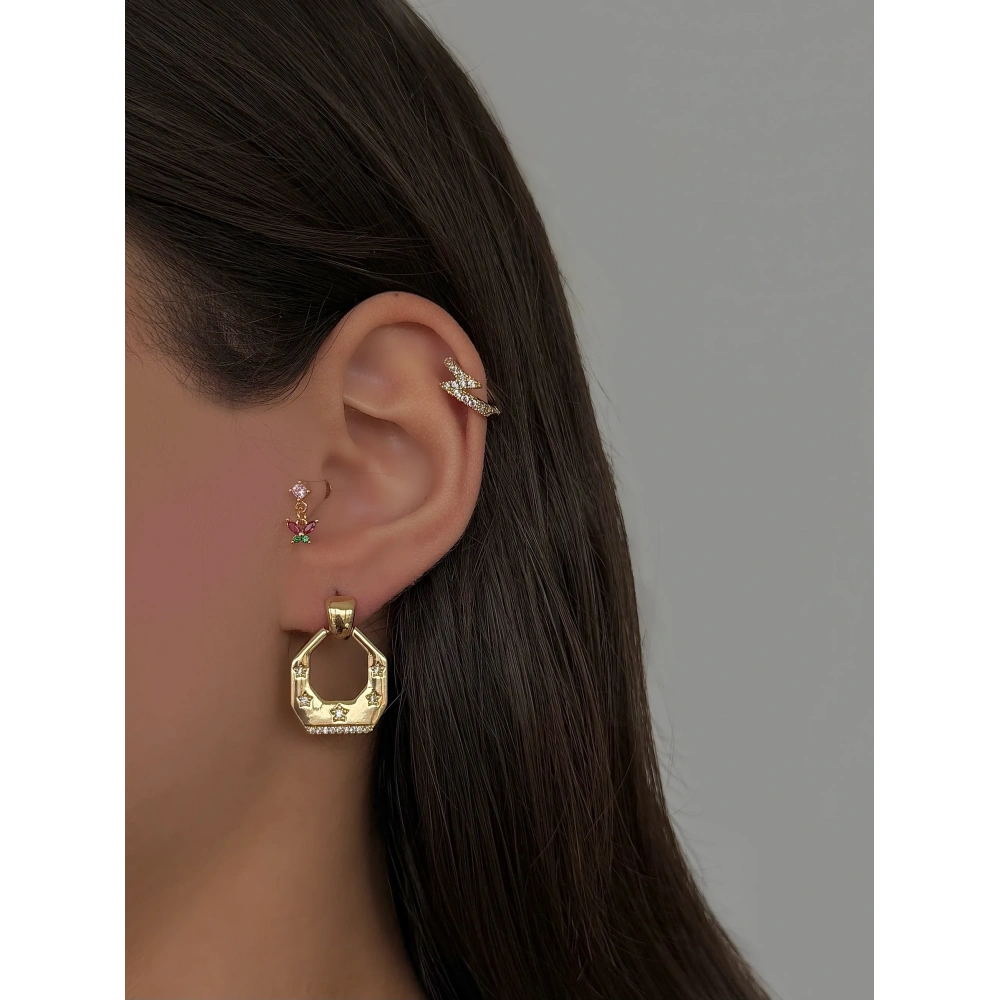 Çelik Gold Tasarım Küpe