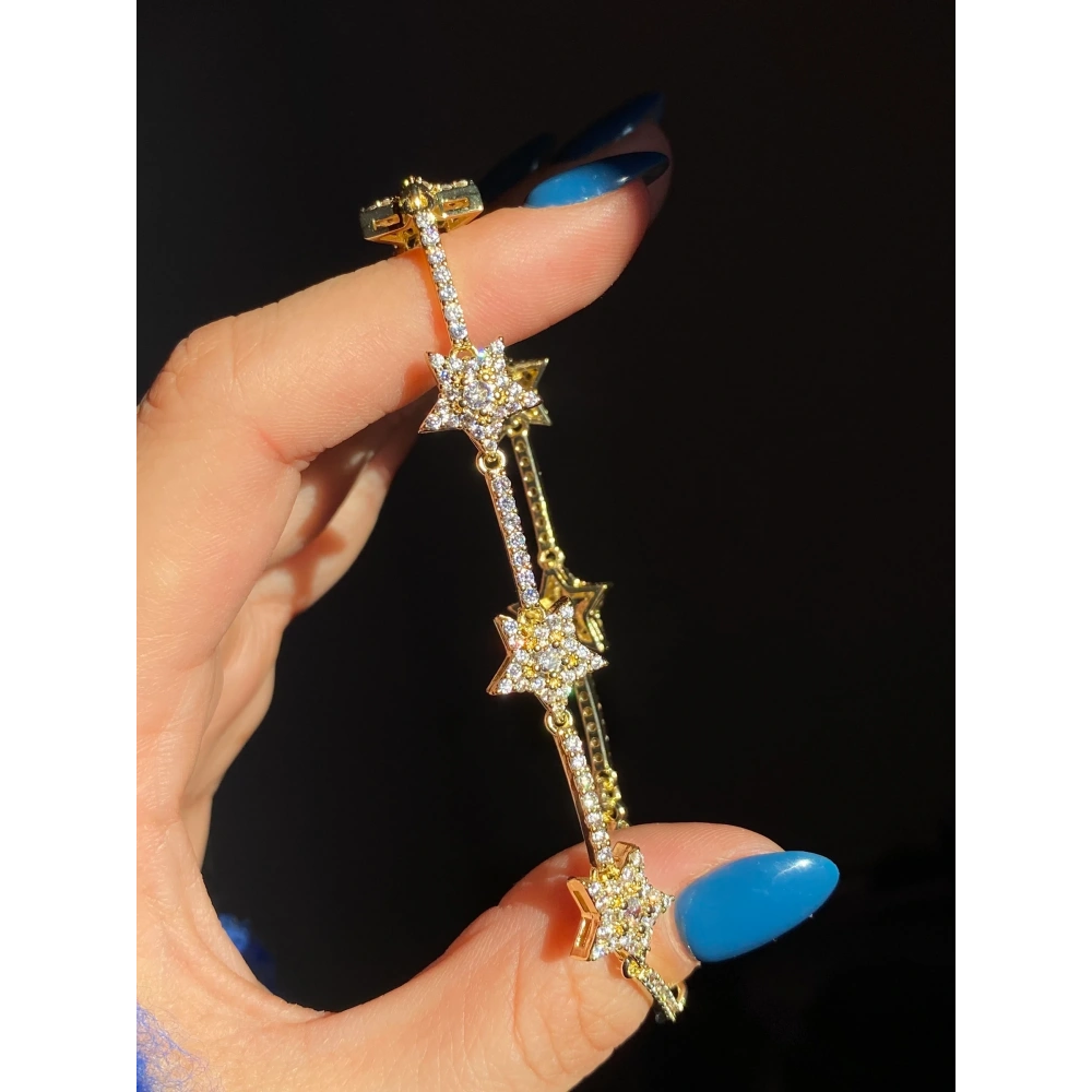 Çelik Gold Yıldız Detay Bileklik