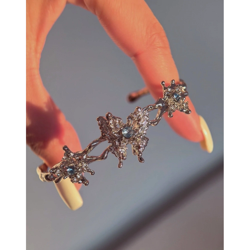 Çelik Gotik Kelebek Bileklik