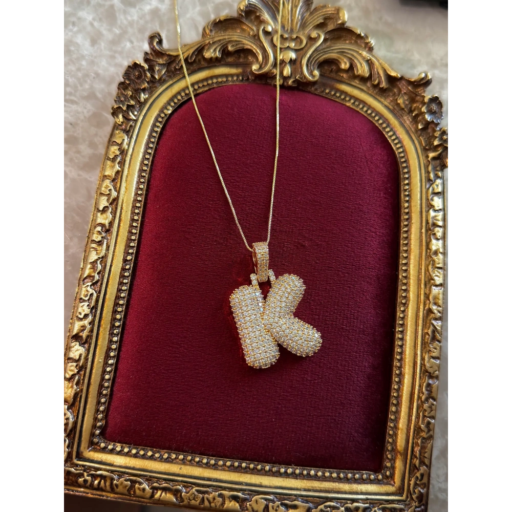 Çelik Hailey K Harfli Kolye