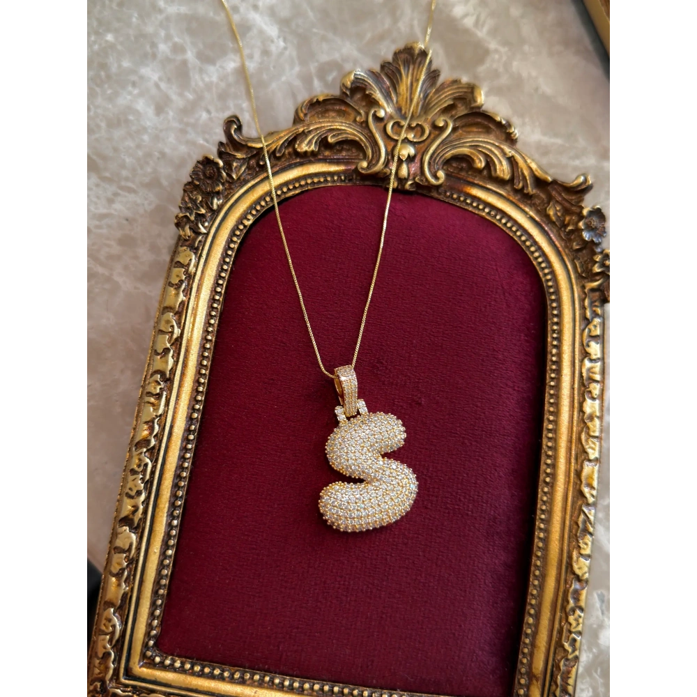 Çelik Hailey S Harfli Kolye