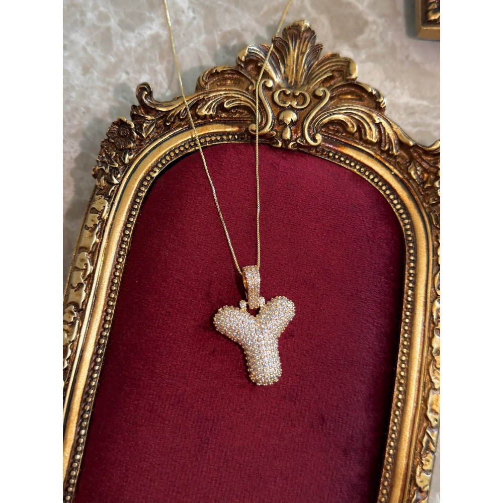 Çelik Hailey Y Harfli Kolye