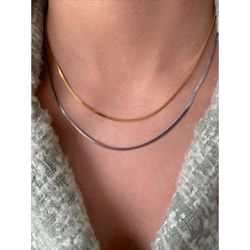 Çelik İnce İtalyan Zinciri Kolye