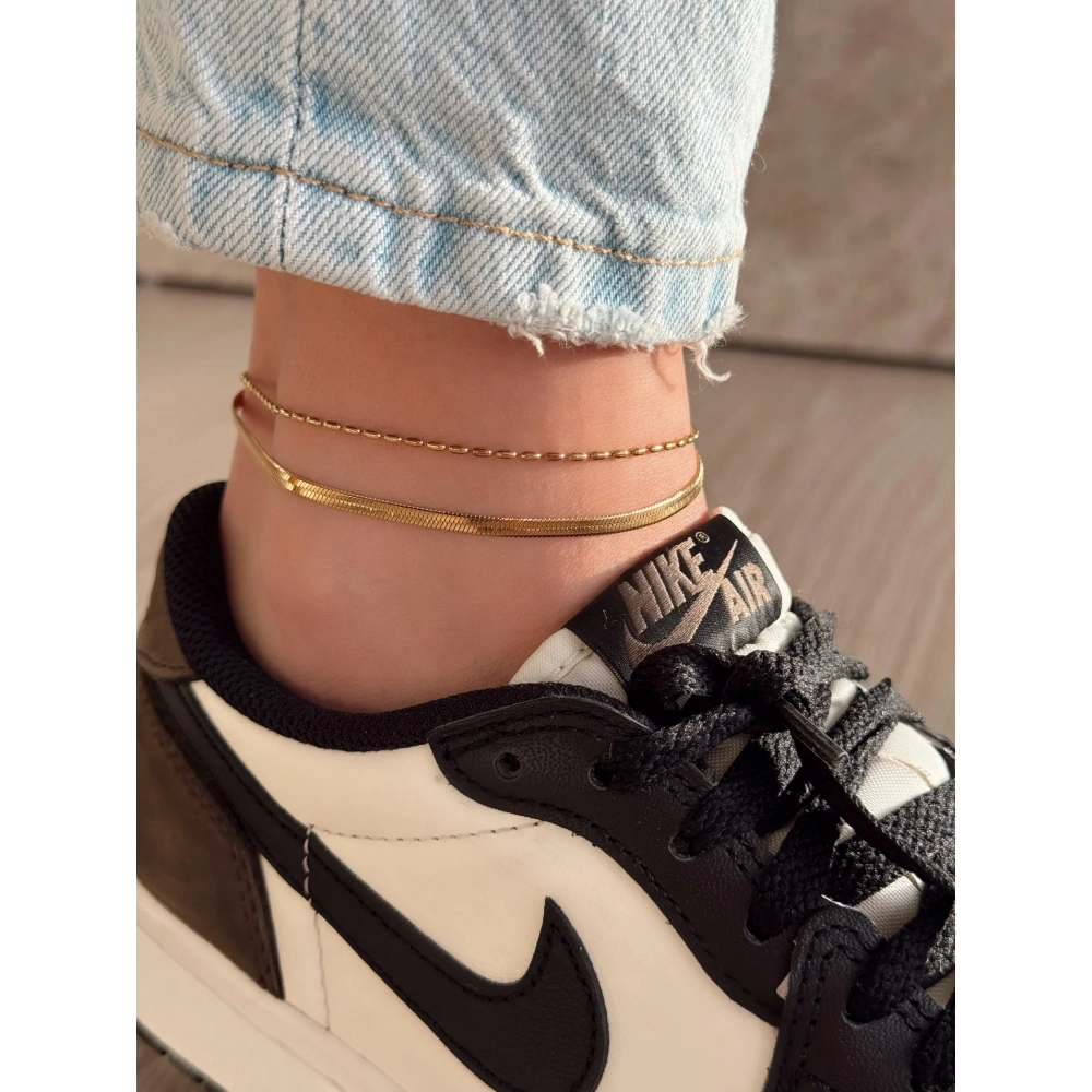 Çelik İtalyan Zincirli 2 Li Halhal