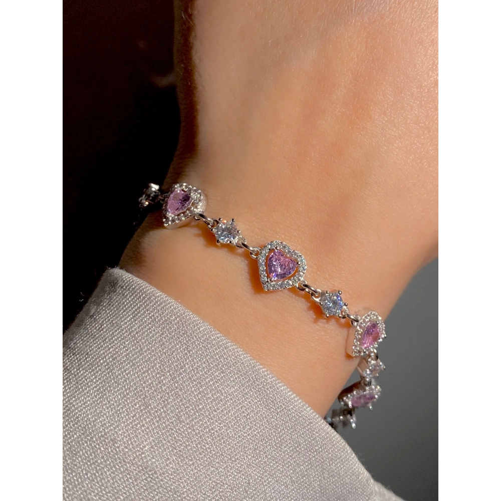 Çelik Kalp Detay Tasarım Bileklik